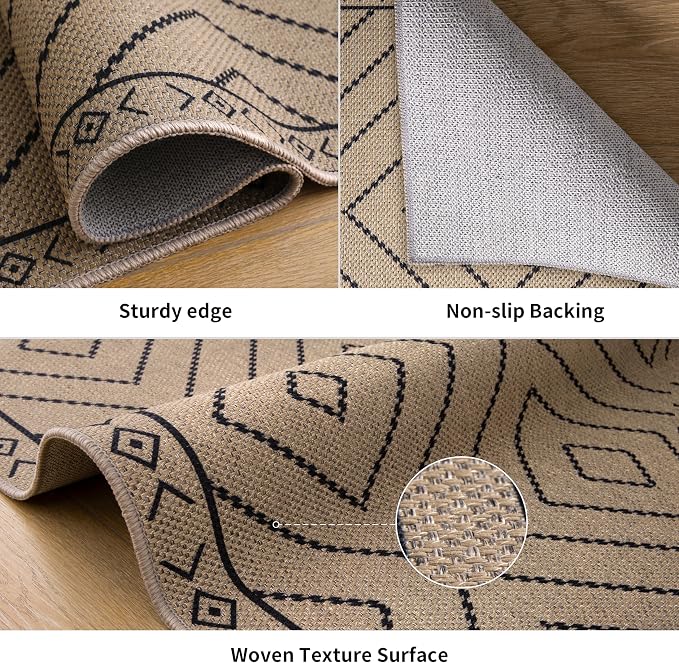 Tangsoo Easy Jute Rug 2.6x10 Washable Runner Rug - Image 3