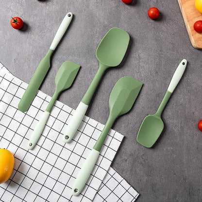 Silicone Spatula Set, 5 Piece Food Grade Rubber Spatulas - Image 7