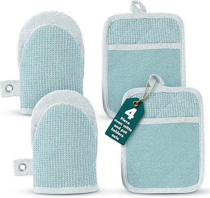 Casa Platino Silicone Oven Mitts & Pot Holders, 4-Piece – Oven Mitt by CasaPlatino
