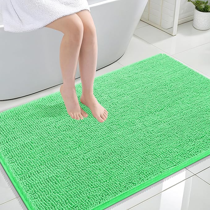 OLANLY Large Bathroom Rugs 47x32, Extra Soft Absorbent Chenille Bath Rugs by OLANLY