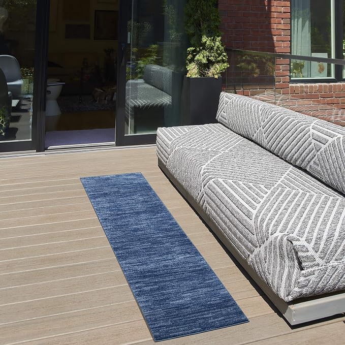 Nourison Home Nourison Essentials Navy Blue 2' x 6' Area Rug - Image 2