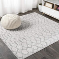 JONATHAN Y Boho Vintage Diamond Cream/Gray Square Area Rug 3X3 ft, Moroccan Hype by JONATHANY