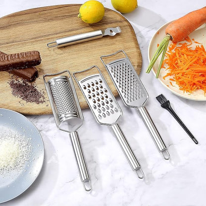 Tongjude Stainless Steel Cheese Grater Set, Lemon Zester - Image 2