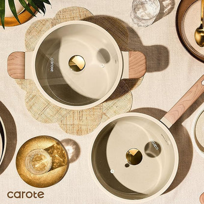 CAROTE 22Pcs Pots and Pans Set Non stick, Ceramic Cookware Set, Non-toxic - Image 9