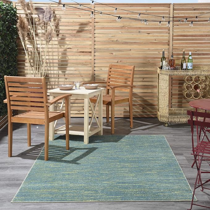 Nourison Home Nourison Essentials Blue Green 6' x 9' Area Rug - Image 4