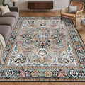 Washable Area Rug 9' x 12' Vintage Traditional Persian Mat by Unknown