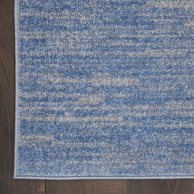 Nourison Home Nourison Essentials Blue Grey 2'2" x 7'6" Area Rug - Image 4