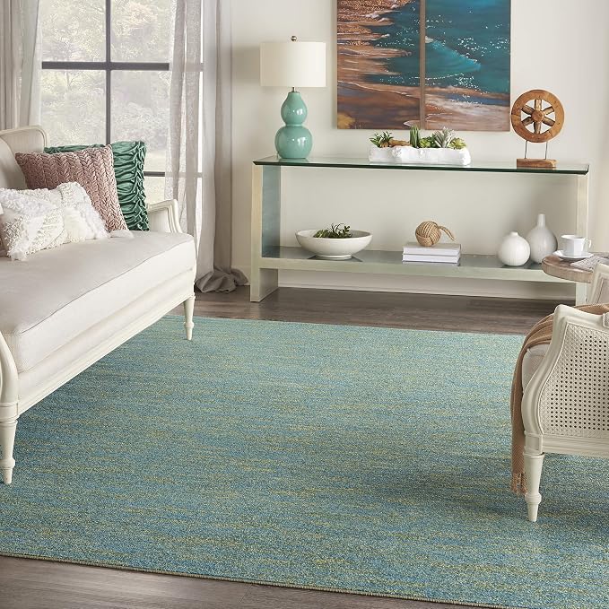 Nourison Home Nourison Essentials Blue Green 8' x 10' Area Rug by NourisonHome