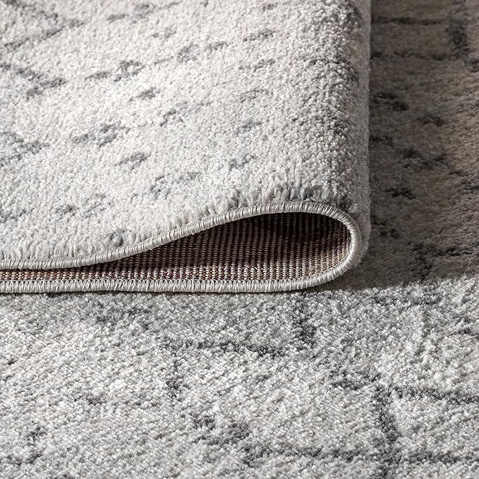 JONATHAN Y Boho Vintage Diamond Cream/Gray Square Area Rug 4X4 ft, Moroccan Hype - Image 5