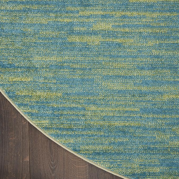 Nourison Home Nourison Essentials Blue Green 6' x Round Area Rug - Image 6