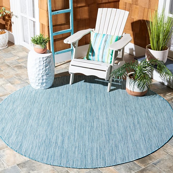 SAFAVIEH Outdoor Round Rug 7'10" by Unknown
