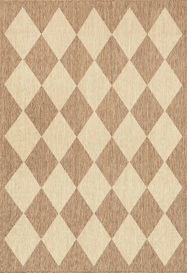 nuLOOM Outdoor Performance Collection Sabina Brown/Ivory, High Traffic - Image 3