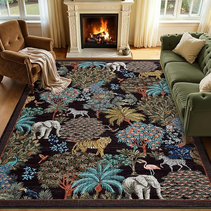GarveeHome Jungle Rug 10x13 Washable Area Rugs by GarveeHome