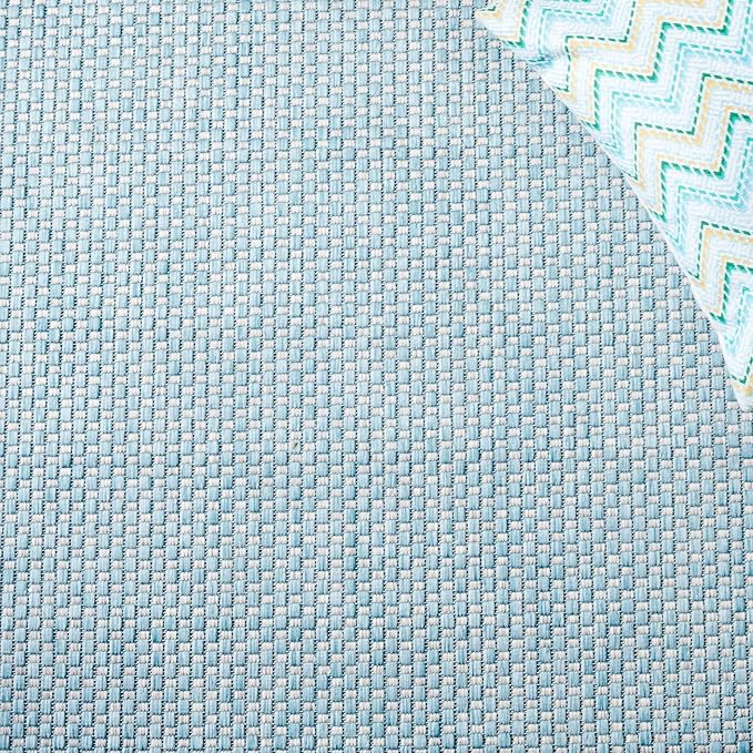 SAFAVIEH Courtyard Collection 2'3" x 10' Aqua/Grey CY8521 Indoor/ Outdoor - Image 5