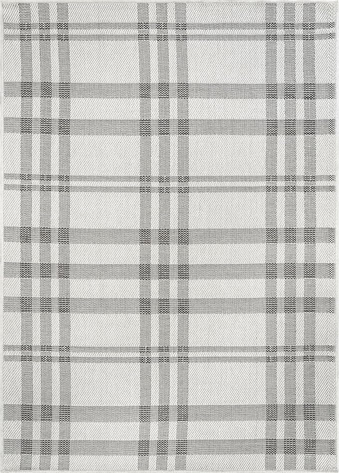 CAMILSON Easy Jute Rug 4x6, Indoor Outdoor Off-White Color Fiber Area Rugs - Image 2