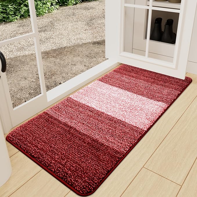 Kitinjoy Indoor Outdoor Door Mat, 47x24 Non-Slip Absorbent Dirt Trapper by Kitinjoy