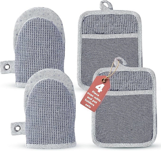 Casa Platino Silicone Oven Mitts & Potholders, 4-Piece – Pot Holders by CasaPlatino