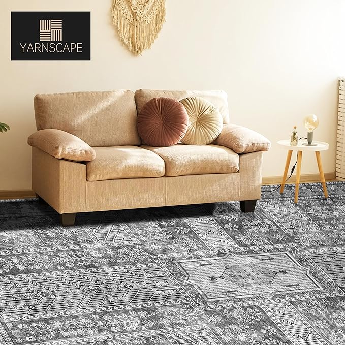 YARNSCAPE Vintage 5' x 7' Washable Area Rug - Image 3