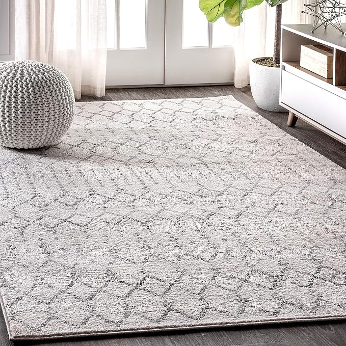 JONATHAN Y Boho Vintage Diamond Cream/Gray Indoor Area Rug 3X5 ft, Moroccan Hype by JONATHANY