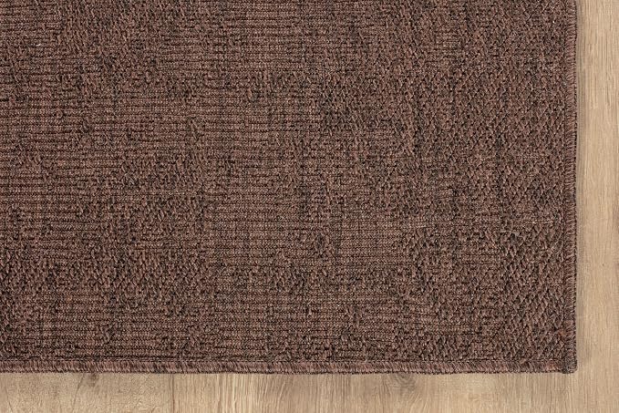 CAMILSON Easy Jute Rug 4x6, Indoor Outdoor Brown Color Fiber Area Rugs - Image 6