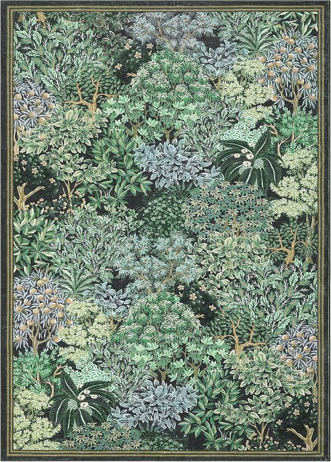 GarveeHome Forest Rugs 5x7, Botanical Low Pile Non Slip Stain Resistance - Image 4