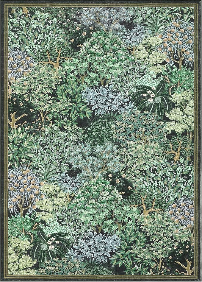 GarveeHome Forest Rugs 8x10, Botanical Low Pile Non Slip Stain Resistance Large - Image 4