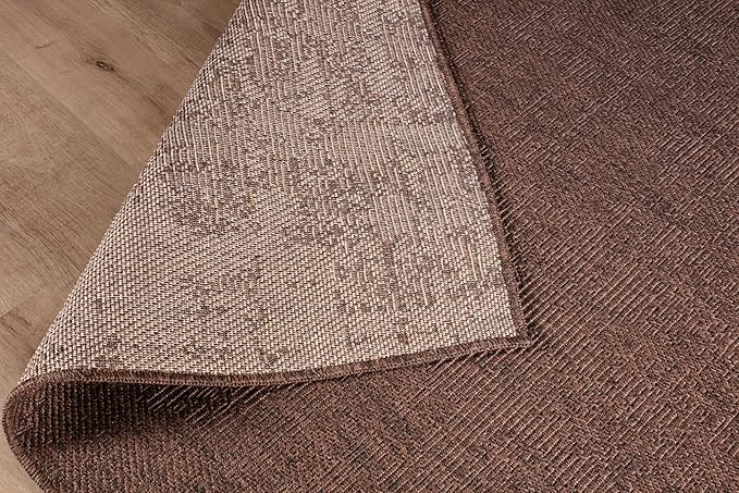 CAMILSON Easy Jute Rug 8x10, Indoor Outdoor Brown Color Fiber Area Rugs - Image 7