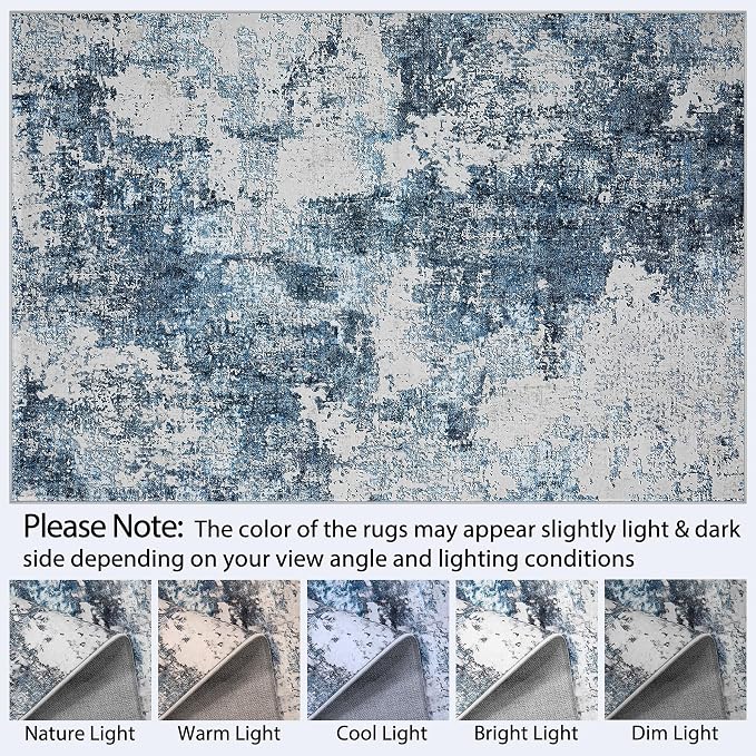 Area Rug 9x12 Living Room: Large Washable Rug - Image 9